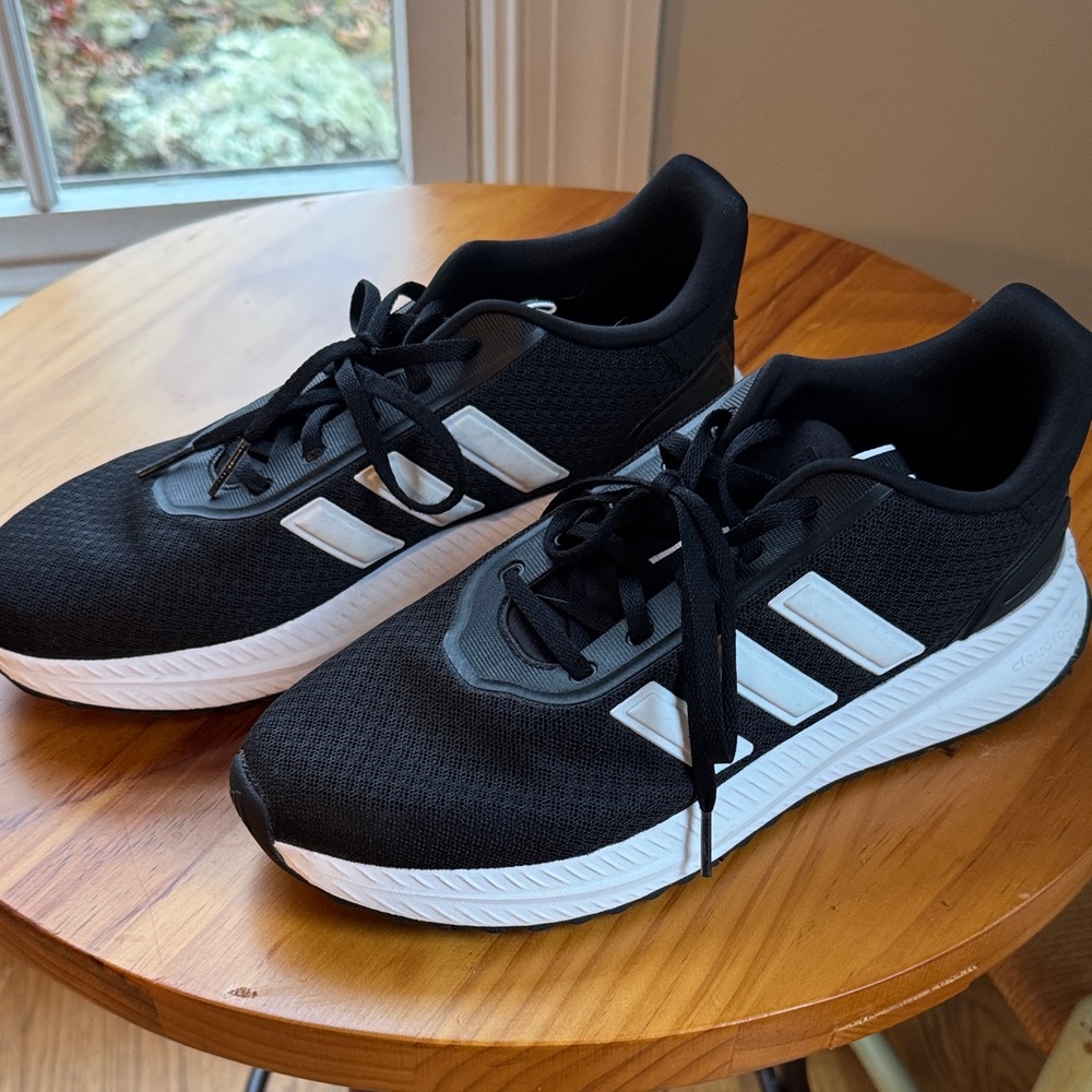 Adidas Black and White Running Shoes